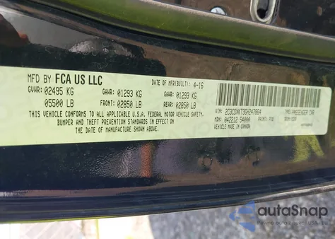 2016 Dodge Charger Police from USA, damaged, VIN 2C3CDXKT3GH247864